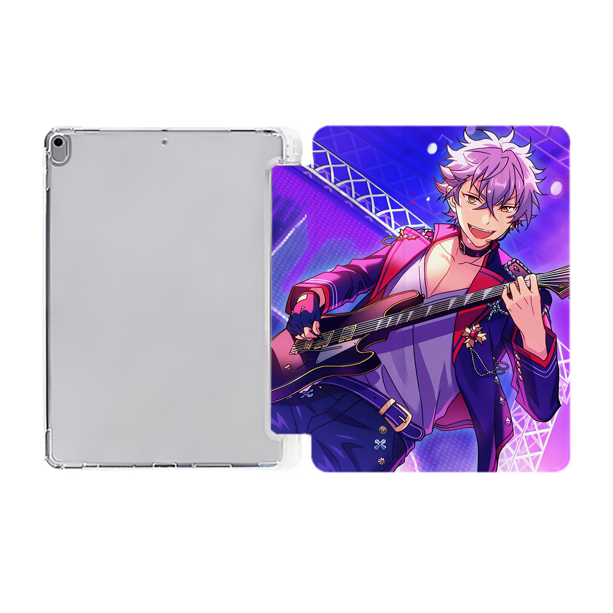 あんさんぶるスターズ! Ensemble Stars IPad ケース ペン収納付き 三つ折りスタンド PUレザー×シリコン 対応機種9.5/10.5/10.9インチ